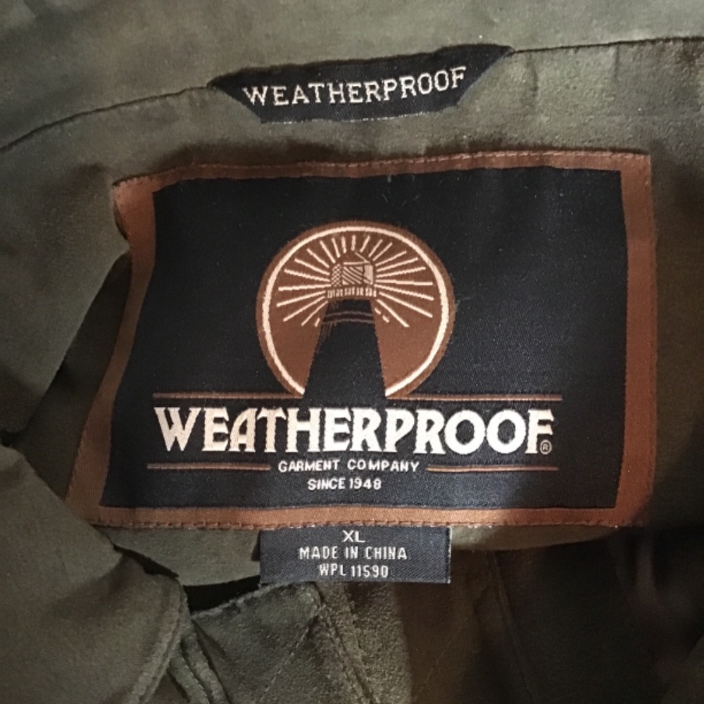🔥#210, Weatherproof, size XL, color sage/olive green, new cond.interior pocket - Picture 6 of 6